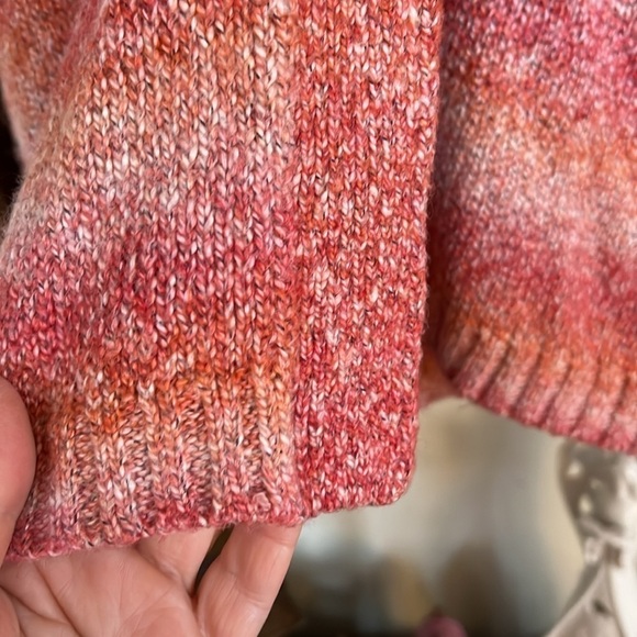 DRESS BARN Coral/Pink/White Marble Blend Button Front Sweater, Sz Medium, GUC. - Picture 6 of 7